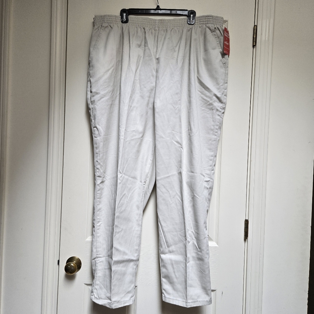 NWT Comfort Collection By Chic Beige Pull-On Pants Plus Size 26W